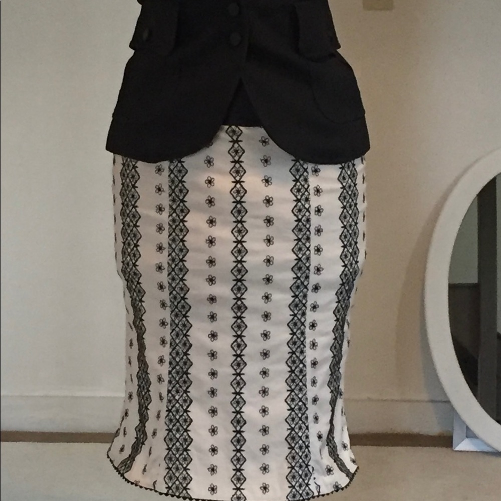 Nanette Lepore Embroidered Skirt